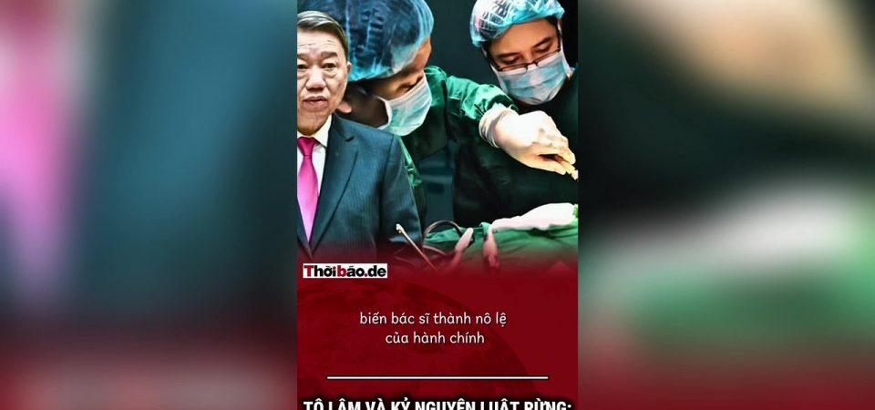 Tô Lâm và kỷ nguyên luật rừng: Biến bác sĩ thành nô lệ của hành chính.