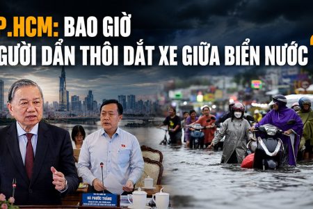 TP.HCM: Bao giờ người dân thôi dắt xe giữa biển nước