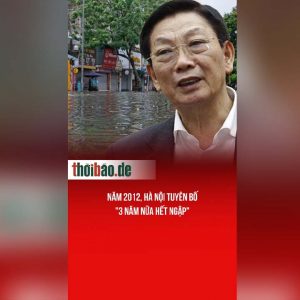 Năm 2012, Hà Nội tuyên bố „3 năm nữa hết ngập“