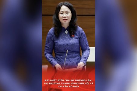 Bài phát biểu của Bộ trưởng Lâm Thị Phương Thanh: Đăng rồi gỡ, lý do vẫn bỏ ngỏ