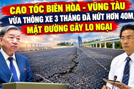 L’autoroute Biên Hòa – Vũng Tàu, ouverte depuis seulement trois mois, présente déjà plus de 40 mètres de fissures, ce qui suscite des inquiétudes quant à l’état de la chaussée
